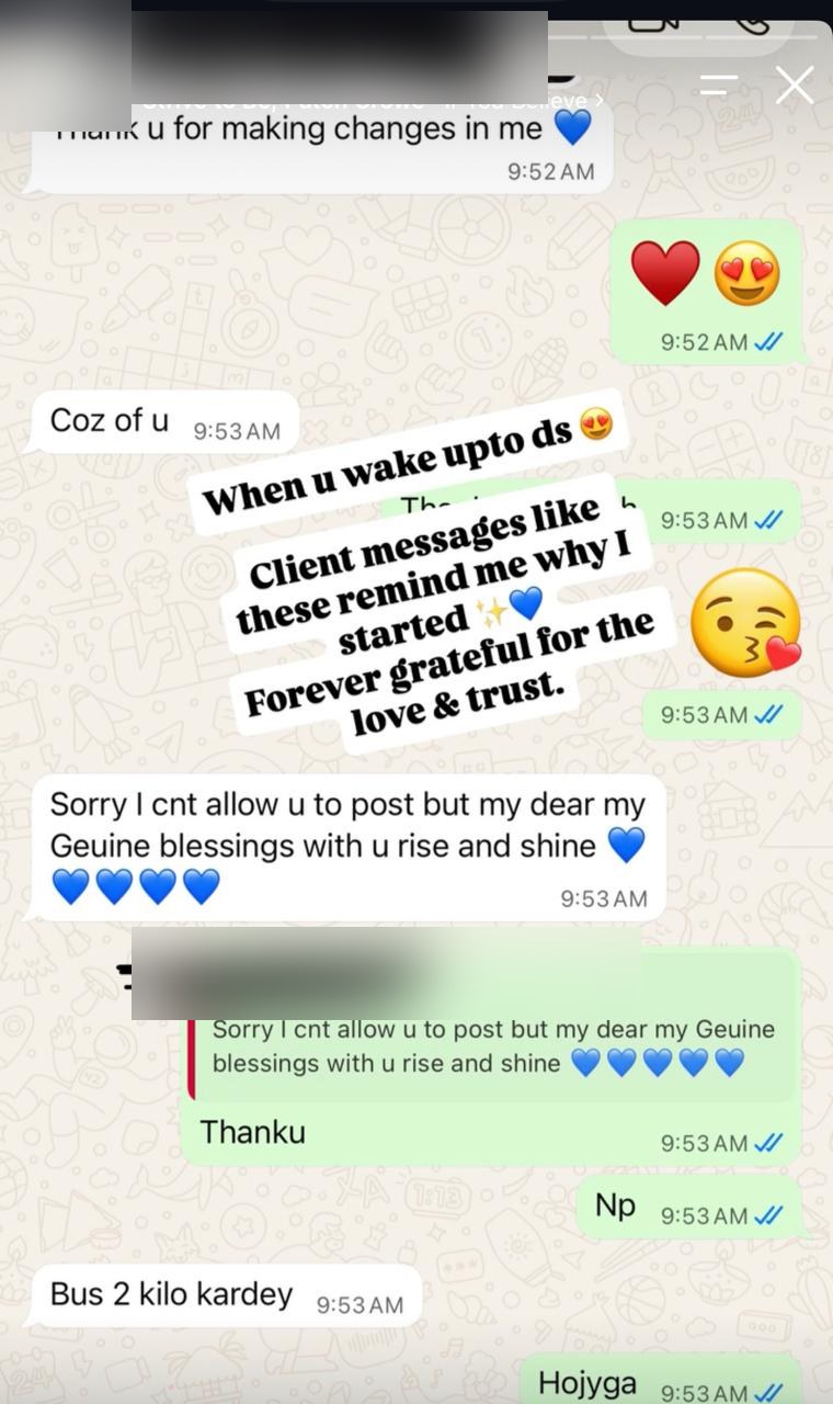 Anonymised client message 6